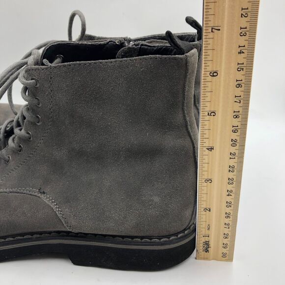 GBX Men's Gray Suede Leather Ankle Boots Cap Toe Yukka Side Zip 11M Footwear - Picture 14 of 15